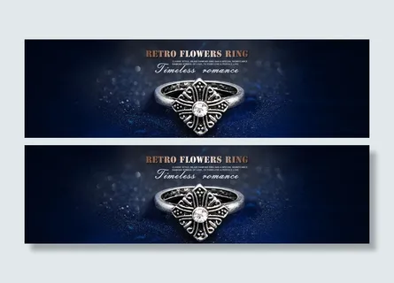 戒指全屏黑色海报