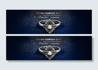 戒指全屏黑色海报