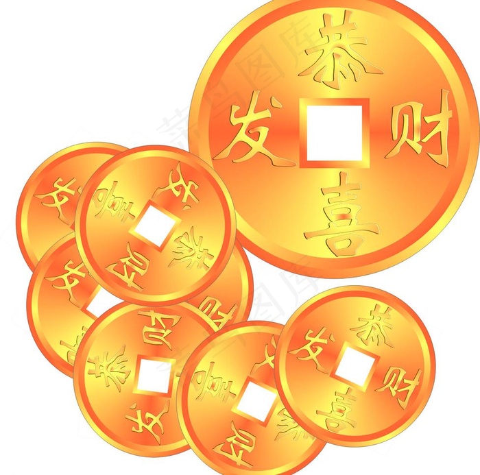 金币图片cdr矢量模版下载