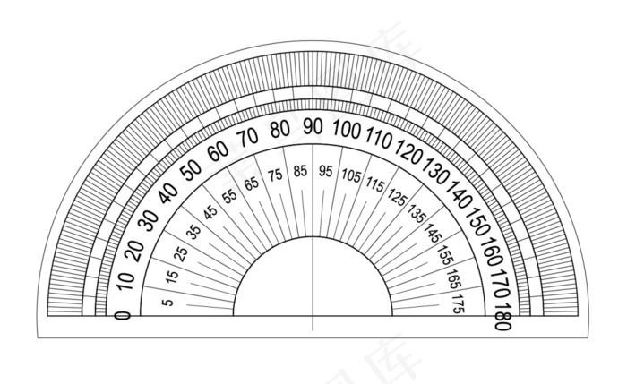 量角器矢量源文件AI