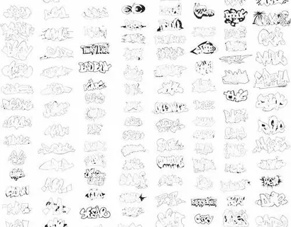 涂鸦艺术字矢量图 下载