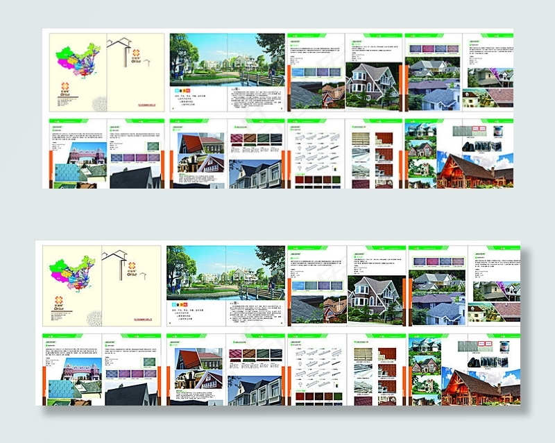 沥青瓦建材画册图片cdr矢量模版下载