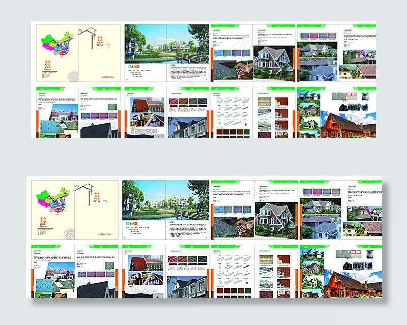 沥青瓦建材画册图片cdr矢量模版下载