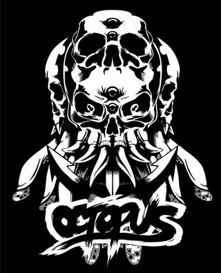 octopus章鱼怪物矢量图图片