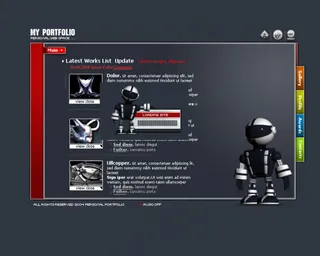 国外带机器人网页模板