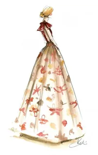 花纹连衣裙设计图