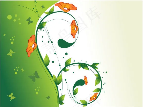 春天背景素材ai矢量模版下载