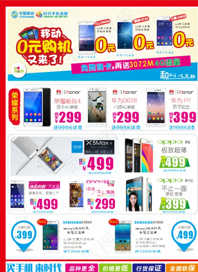 移动手机单页图片cdr矢量模版下载