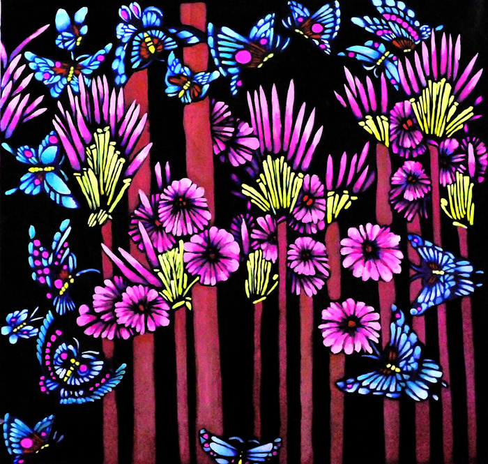 手工绘画云南印象