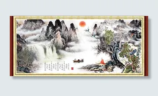 巨幅山水画图片