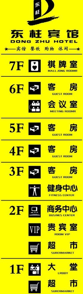宾馆指示牌图片