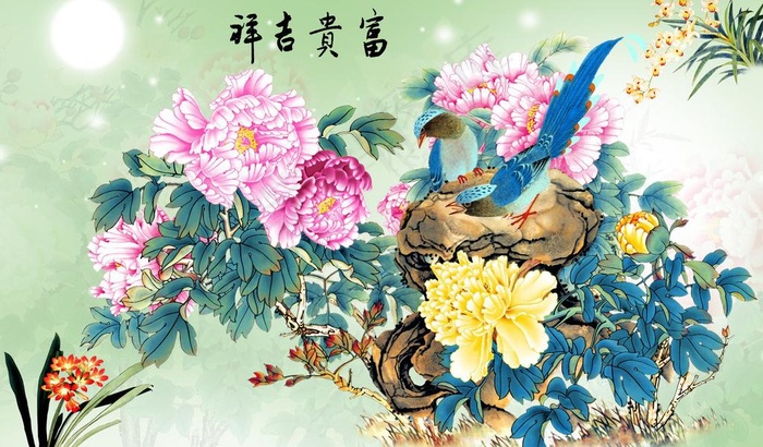 花开富贵图片(5512X3543(DPI:200))psd模版下载