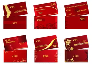 大红色吉祥名片