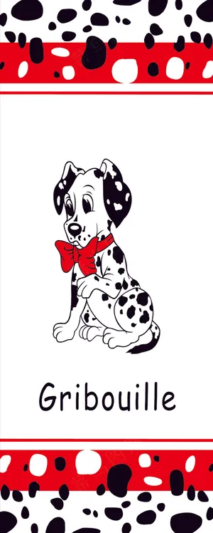 斑点狗 小花狗 黑白点图 红黑白搭...