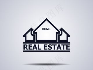 创意房地产标志设计矢量图