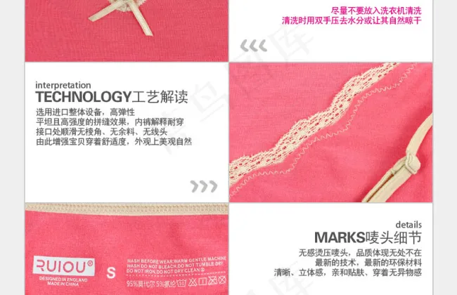 品牌女装面料详解psd模版下载