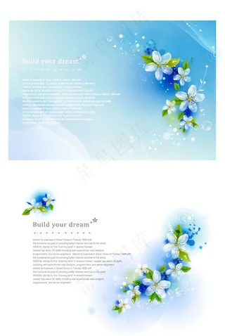 英文版式模板矢量素材