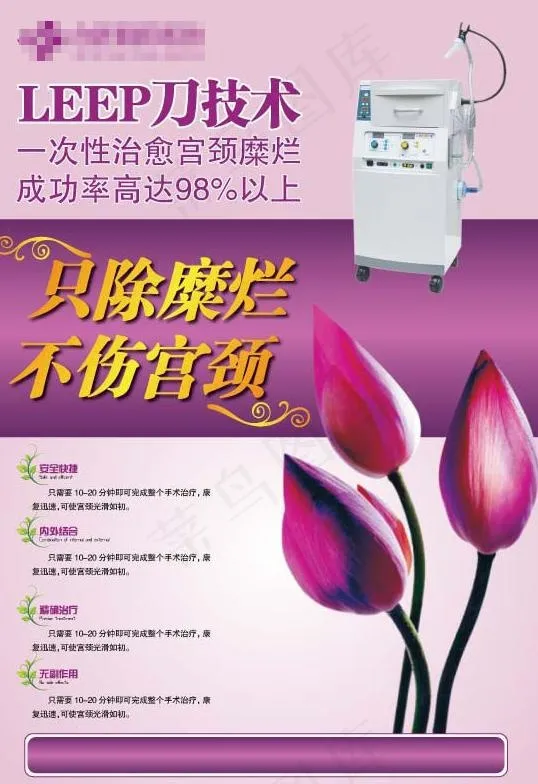 宫颈糜烂彩页图片ai矢量模版下载