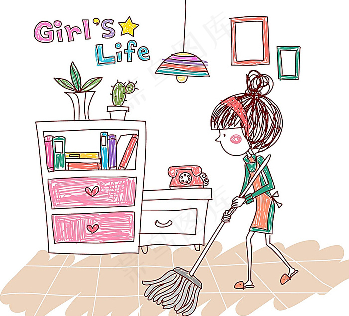 卡通素材底纹背景图片