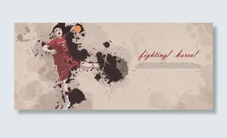 手绘人物手球运动员图片