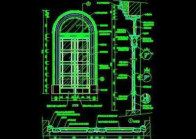 单扇门详图、双扇门详图、木做门套-...