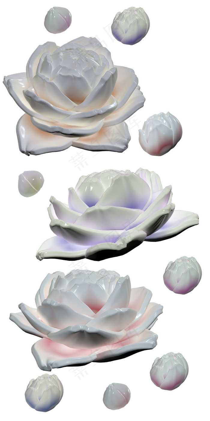 3D清新家和富贵浮雕花花蕊素材(4304X8607(DPI:300))psd模版下载