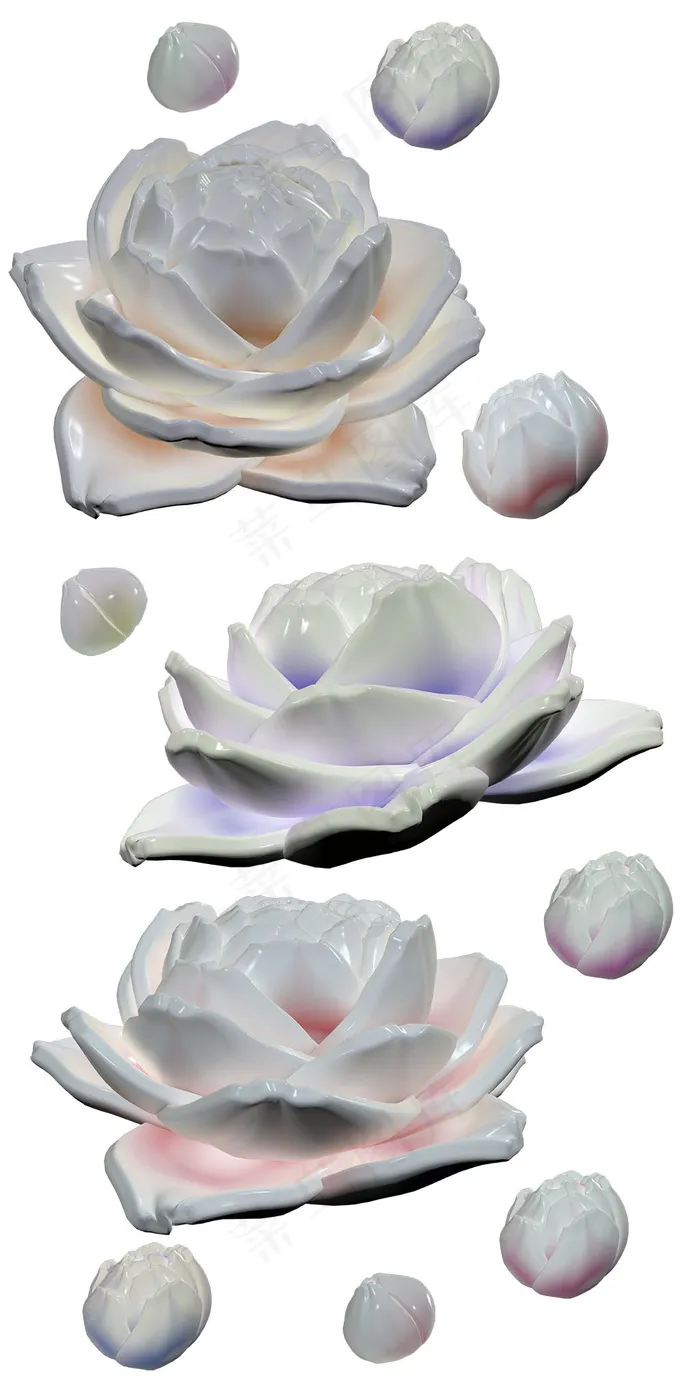 3D清新家和富贵浮雕花花蕊素材(4304X8607(DPI:300))psd模版下载