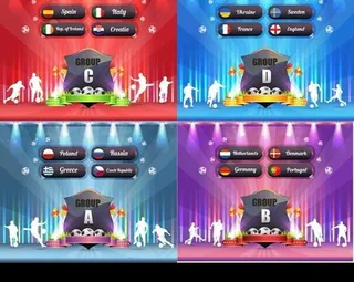 欧洲杯足球赛海报矢量素材