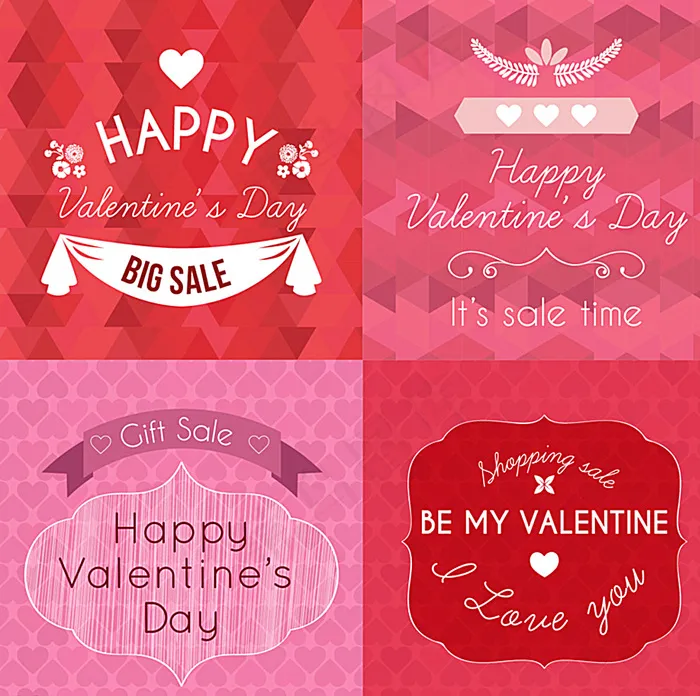 情人节贺卡图片ai矢量模版下载