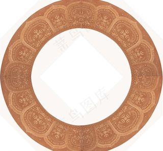 铜色圆圈天花板外圆