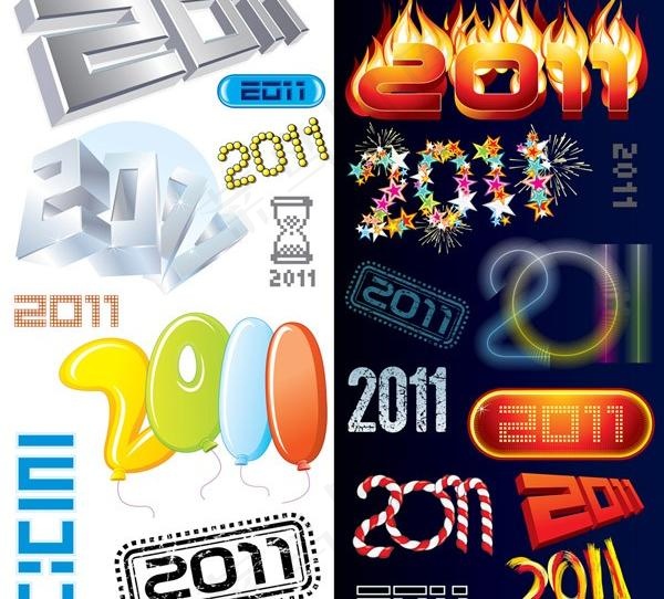 2011特殊效果矢量素材的艺术字