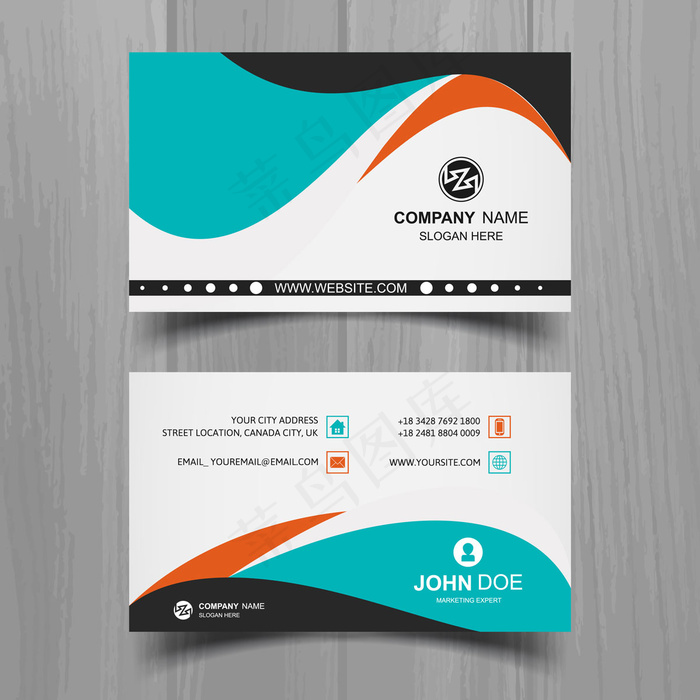 黑色蓝色IT科技大气名片