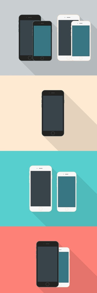 iPhone6矢量图图片ai矢量模版下载