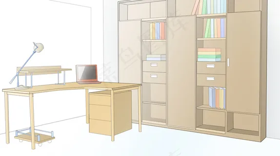 手绘办公场景图片 手绘办公场景图片