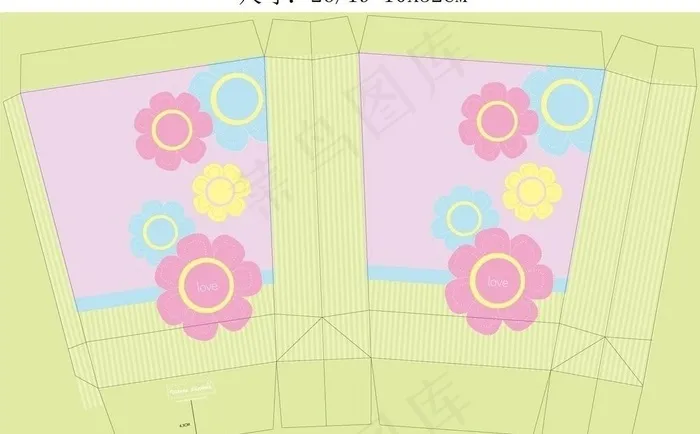 花纹底纹无纺布礼品袋图片ai矢量模版下载