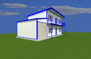 老式彩钢房效果图图片