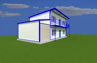 老式彩钢房效果图图片