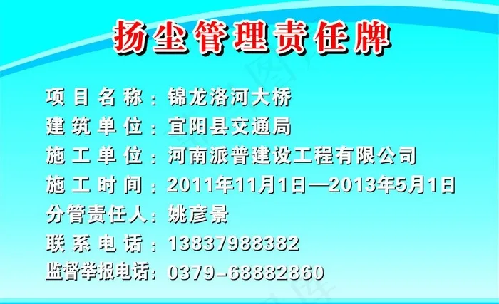 扬尘管理责任牌 制度框图片cdr矢量模版下载