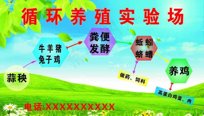 循环养殖图cdr矢量模版下载