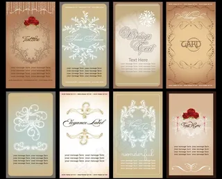欧式花纹边框 名片卡片图片