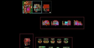 大型简易坡屋顶住宅建筑施工图