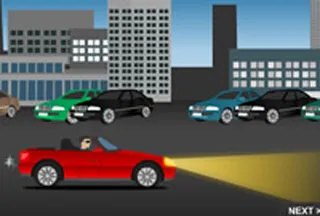 多款车夜间行动flash动画