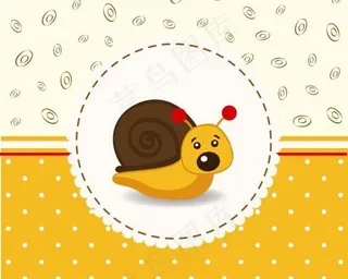 卡通蜗牛背景图片