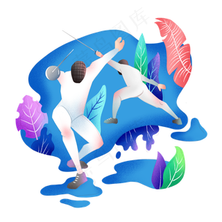 健康运动扁平噪点风健康运动扁平噪点风