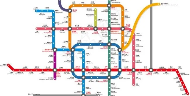 北京地铁效果图 地铁路线psd模版下载