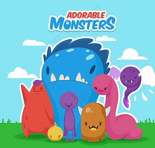 可爱卡通怪兽图片