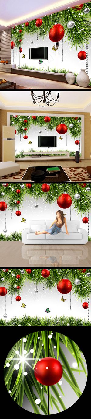 节庆圣诞节电视墙
