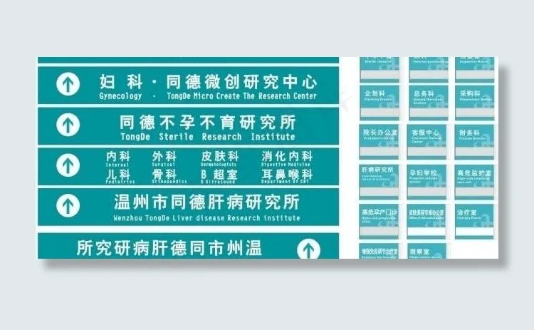 医院科室牌及灯箱指示牌图片cdr矢量模版下载