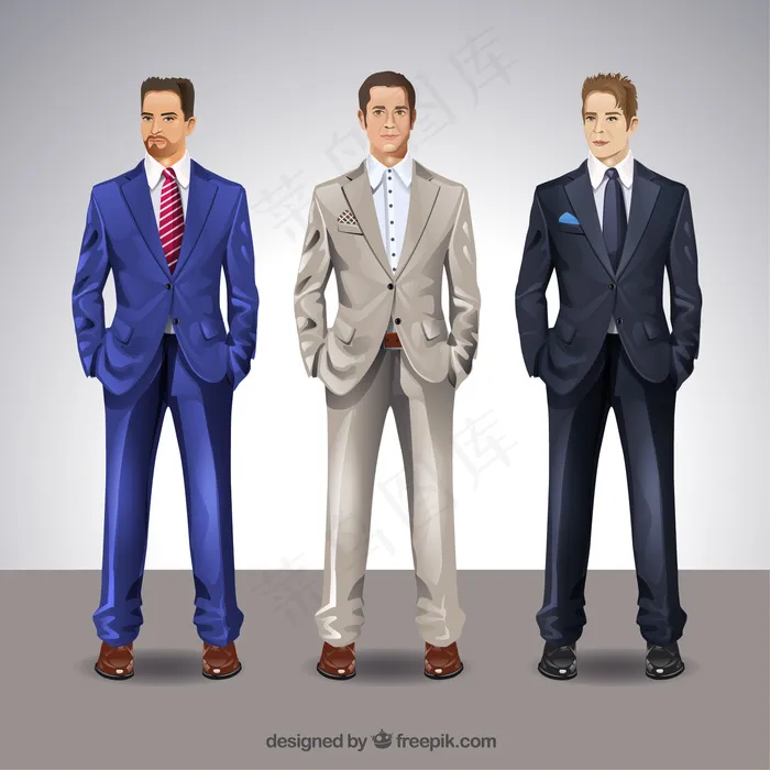 卡通人物扁平化可爱各种职业矢量素材