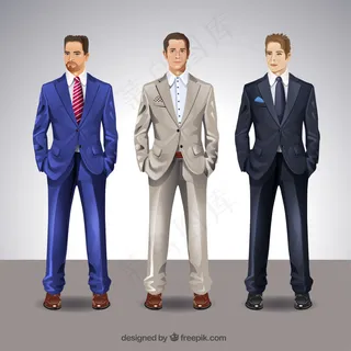 卡通人物扁平化可爱各种职业矢量素材